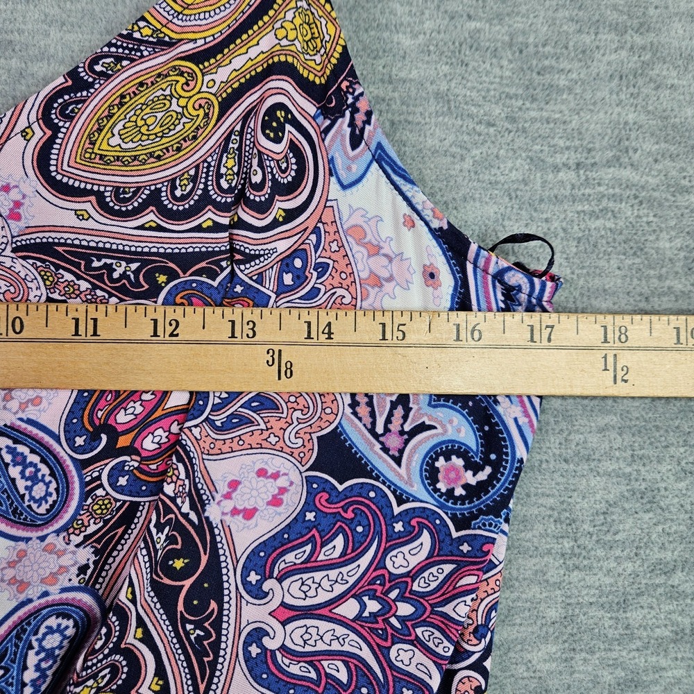 MSK Women's Paisley High Low Sleeveless Boho Flowy Romper Sz M NWT - Picture 11 of 13